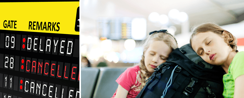 Attendre à l’aéroport en cas de vol retardé Attendre à l’aéroport en cas de vol retardé