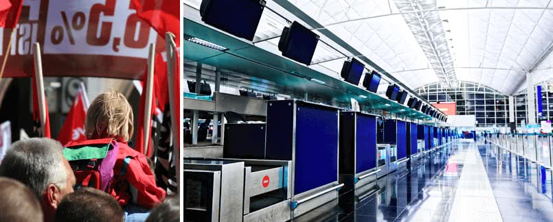In caso di ritardo aereo e cancellazione dovuti a scioperi, i passeggeri non hanno diritto al risarcimento Ritardi aerei e cancellazioni dovuti a scioperi